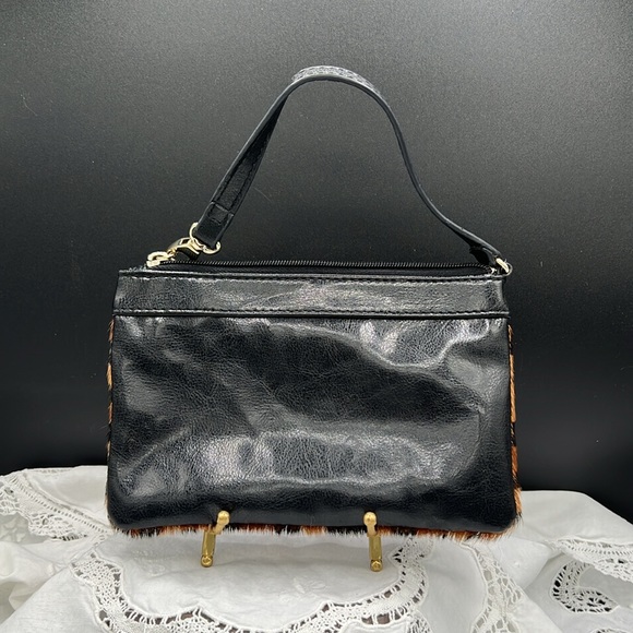 Aqua Madonna EUC Cheetah Fur Cowhide Leather Small Purse (P004) - Picture 2 of 5